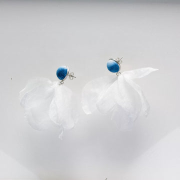 Tie-Dye & Organza Petal Earrings