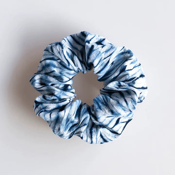 Indigo Tie-Dye Scrunchie
