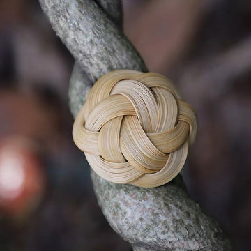 Handwoven Bamboo Flower Brooch – Natural Craftsmanship Inspired by Traditional Bamboo Weaving