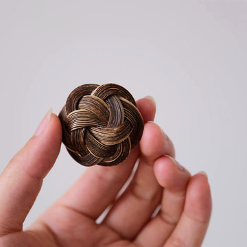 Handwoven Bamboo Flower Brooch – Natural Craftsmanship Inspired by Traditional Bamboo Weaving