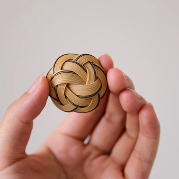 Handwoven Bamboo Flower Brooch – Natural Craftsmanship Inspired by Traditional Bamboo Weaving
